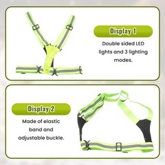 LED Running Vest,LED High Visibility Reflective Vest Safety Vest with 21759