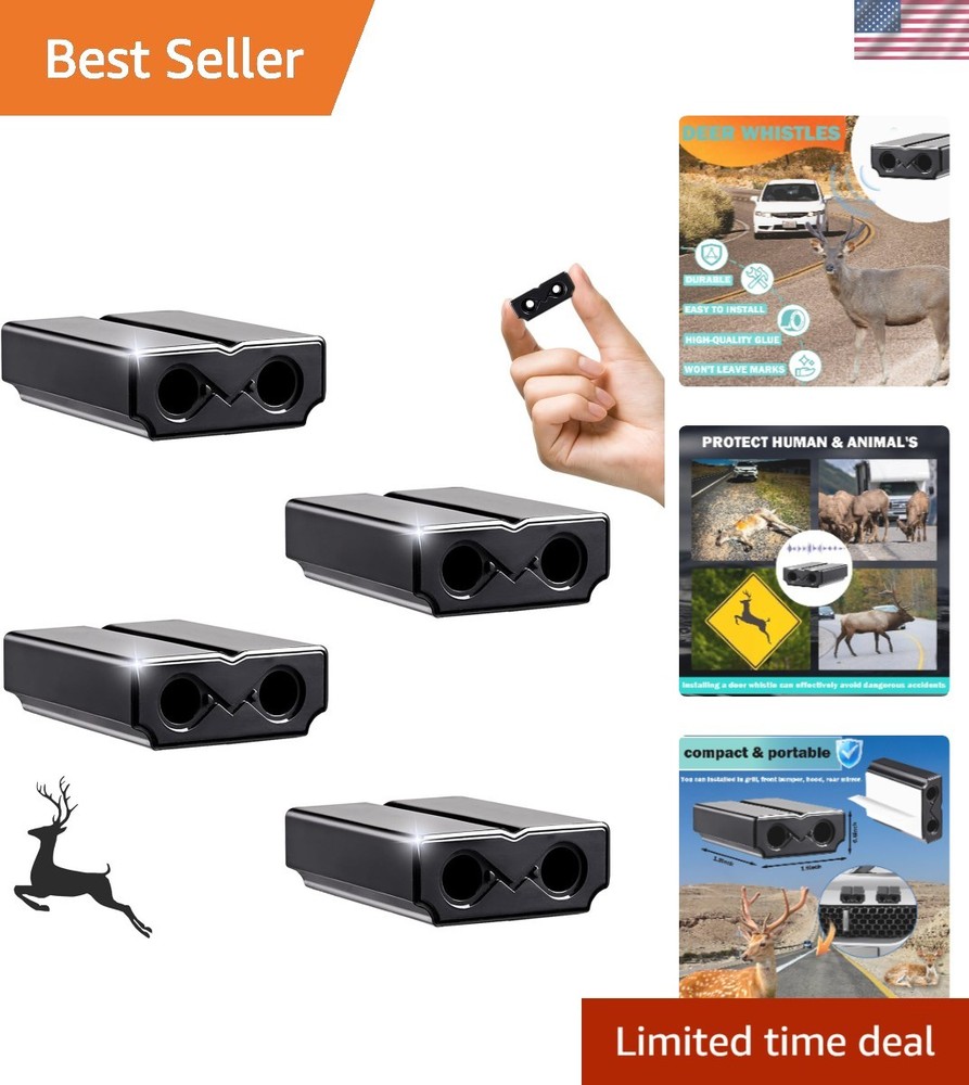 4-Pack Deer Whistles – Universal Animal Deterrent for Cars, SUVs & Motorcycles