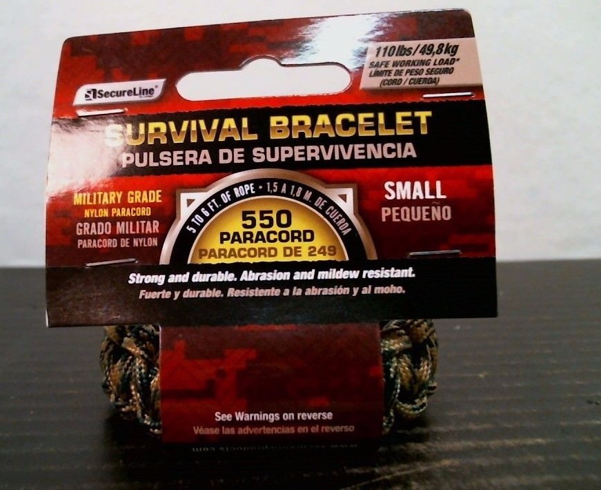 Secure Line NPCB550CS Survival Bracelet, Small Camo, FREE SHIP