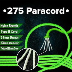 275lb Paracord – 3/32 Inch (2.38 mm) Nylon Crafting Cord 10 ft Midnight Blue