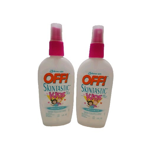 2 Vintage OFF! Skintastic KIDS Unscented 6 Oz Spray Pump Bottles