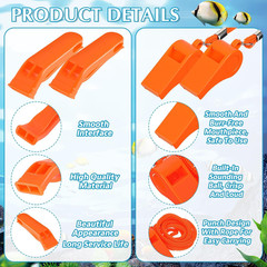 Emergency Whistles 100 Pcs Bulk Loud Safety Survival Lanyard Camping Coach Kids
