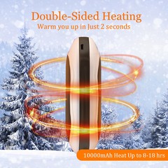 Standard Pocket Hand Warmers 10000mah Rechargeable USB Handwarmer/Power Bank US