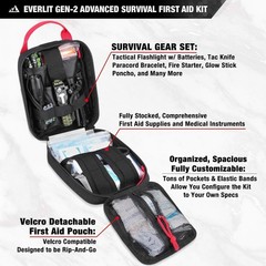 Survival Upgraded Survival First Aid Kit Emergency Gear Trauma Kit with 1000D Ny
