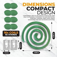 16 Coils Supreme Pro Mosquito Repellent Coils – Outdoor Use Reaches Up to 10 fts