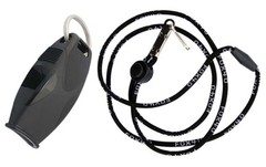 Sharx Whistle with Lanyard, Black