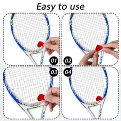 8pcs Heart Pattern Tennis Racket Vibration Control Silicones Shock Absorbers