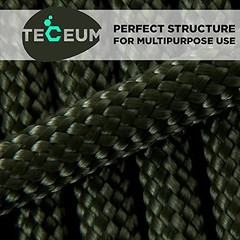 Paracord Type III 550 Army Green – 50 ft – 4mm – Tactical Rope MIL-SPEC –