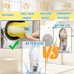 Shoe Washing Machine Bag Laundry for 0.051 cubic feet, Yellow 2Pcs