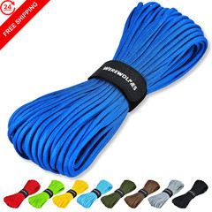 WEREWOLVES Paracord Rope, 7 Strand Type III Parachute 200 ft, Sapphire Blue