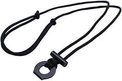 Fire Starter Survival Necklace with Ferro Rod, Striker, and Tinder Cord.