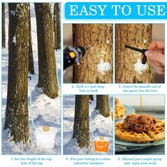 20 Sets Maple Syrup Tapping Kit Include 20 Taps 20 Pcs 3 Ft Tubing 20 Pcs 5l Bag