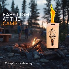 Swedish Fire Log Campfire Logs for S’Mores & Fire Pits, Torch Bloc One Log Fi…