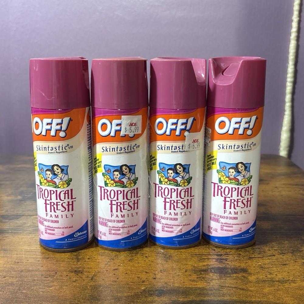 4 Cans Off Family Care Tropical Fresh Insect Repellent 6oz EACH New