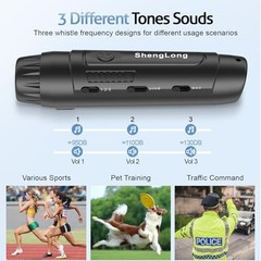 Shenglong Electronic Whistle with 3 Tones & 3 High Black Combo(No Batteries)