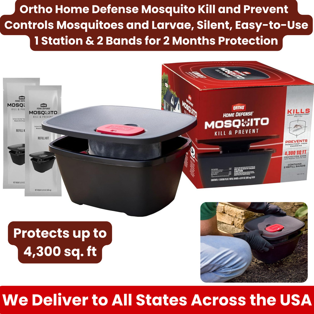 Ortho Home Defense Mosquito Kill & Prevent Station Covers 4300sqft -2 Month Kit