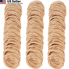 600pc Rubber Bands Size #16 Light Brown Elastic Band Office Supplies File Folder