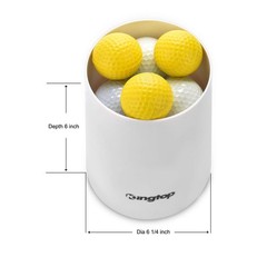 KINGTOP Golf Hole Cup Flagpole Set for Practice Putting Green, 6” Putting