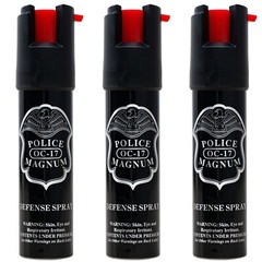 3 Police Magnum pepper spray .75oz unit safety lock self defense protection