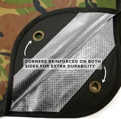 Insulated 3-Layer Survival Tarp Blanket – 90% Heat Reflection, Camping Essential