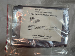 NEW Vintage Cadie Thermal Heat Reflective Emergency Survival Wrap Space Blanket