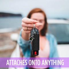 4 Pack Bling It On Key Ring Self Defense Pepper Spray Black Jeweled Cary Case
