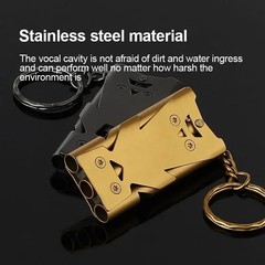 Camping Tool Multifunctional 1 Double Tube Pendant Keychain High Decibel Outdoor