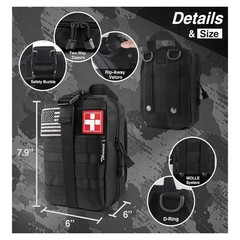 60pcs Tactical Survival First Aid Kit