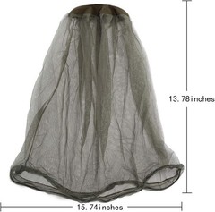 4 Pack Mosquito Head Net Mesh Face Neck Bug Fly Netting for Camping Fishing