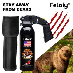 Feloiy 16 oz. Bear Repellent Survival Spray Deterrent 35ft w/ Holster