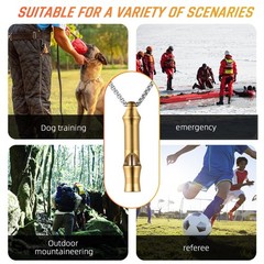 Titanium Emergency Whistle,EDC Safety Whistles Necklace Loud up to 120db,Surv…