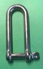 Stainless Steel 316 Long D Shackle, 3/8 10mm, Marine Grade, Heavy Duty