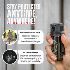 Police Magnum Pepper Spray 2 PCK 2oz Stream Flip Top Belt Clip Self Defense OC