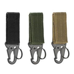 3Pcs Tactical Carabiner Outdoor EDC Keychain Nylon Webbing Keys Holder Camping B