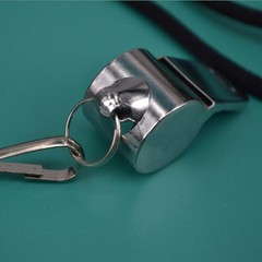Football Soccer Sports Referee Metal Whistle Emergency Survival Kit with Lanyard