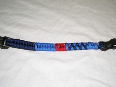 Paracord Survival Bracelet Blue Navy Red 550 Paracord