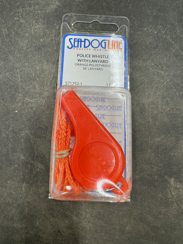 Sea-Dog Line Police Whistle and Lanyard Large 571252-1