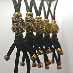Paracord Knife Lanyard Brass Bead Hand Woven Tactical Lanyard Beads for Knife ED