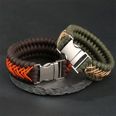 7-core Braided Paracord Rope Bracelet for Men Handmade Outdoor Survival
