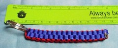 Key Ring Box Square Knot HANDMADE IN THE USA Red Blue 4″ -5″
