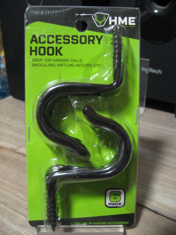 6 HME Hooks For Tree Stand Accessories Calls Binoculars Hunting Equipment