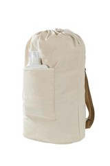 Canvas Laundry bag, Washable backpack, Adjustable X-Large, BEIGE