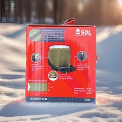 SOL Emergency Bivvy Green Waterproof Windproof Reflective w/ Whistle & Cord