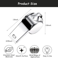 100 Pcs Loud Stainless Steel Whistles with Lanyards – Sports, Coaching, Referee