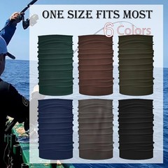 HCMY 6 Pack Neck Gaiters Tube UV Face Mask Bandana One Size, Multicolor