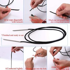 Stainless Steel Paracord FID Set Lacing Stitching Needles &Smoothing Tool 7-Pack