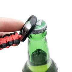 Paracord Keychain Compass Bottle Opener Braided Survival Lanyard Carabiner 1pc