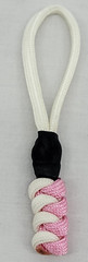 Paracord ~ Pink/White ~ Zipper Pull/Knife Lanyard/Key Fob/Tool Keeper ~ 5
