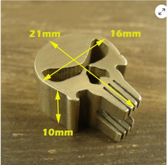 Solid Brass » Skull » knife lanyard bead paracord beads hand made LH080