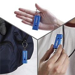 Whistle Emergency Three Tubes Survival Whistles 2 Pack with Lanyard and Blue